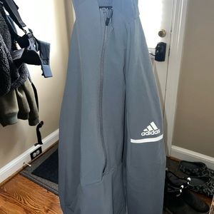 Adidas rain / running jacket / wind Breaker - size small - gray